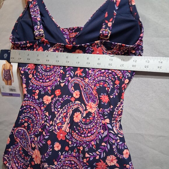 Lands' End Floral Women's One Piece Swimsuit - Picture 3 of 11